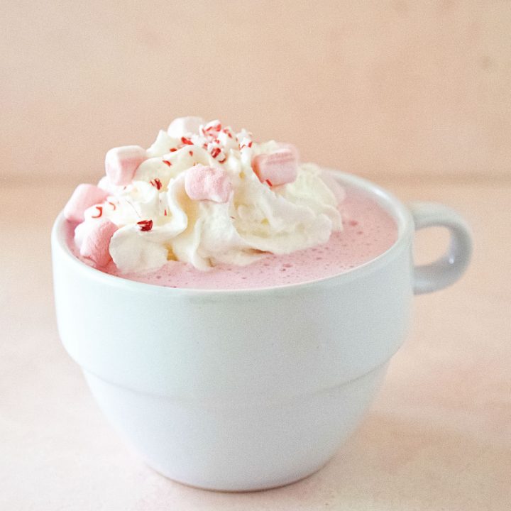 Spiked Candy Cane White Hot Chocolate