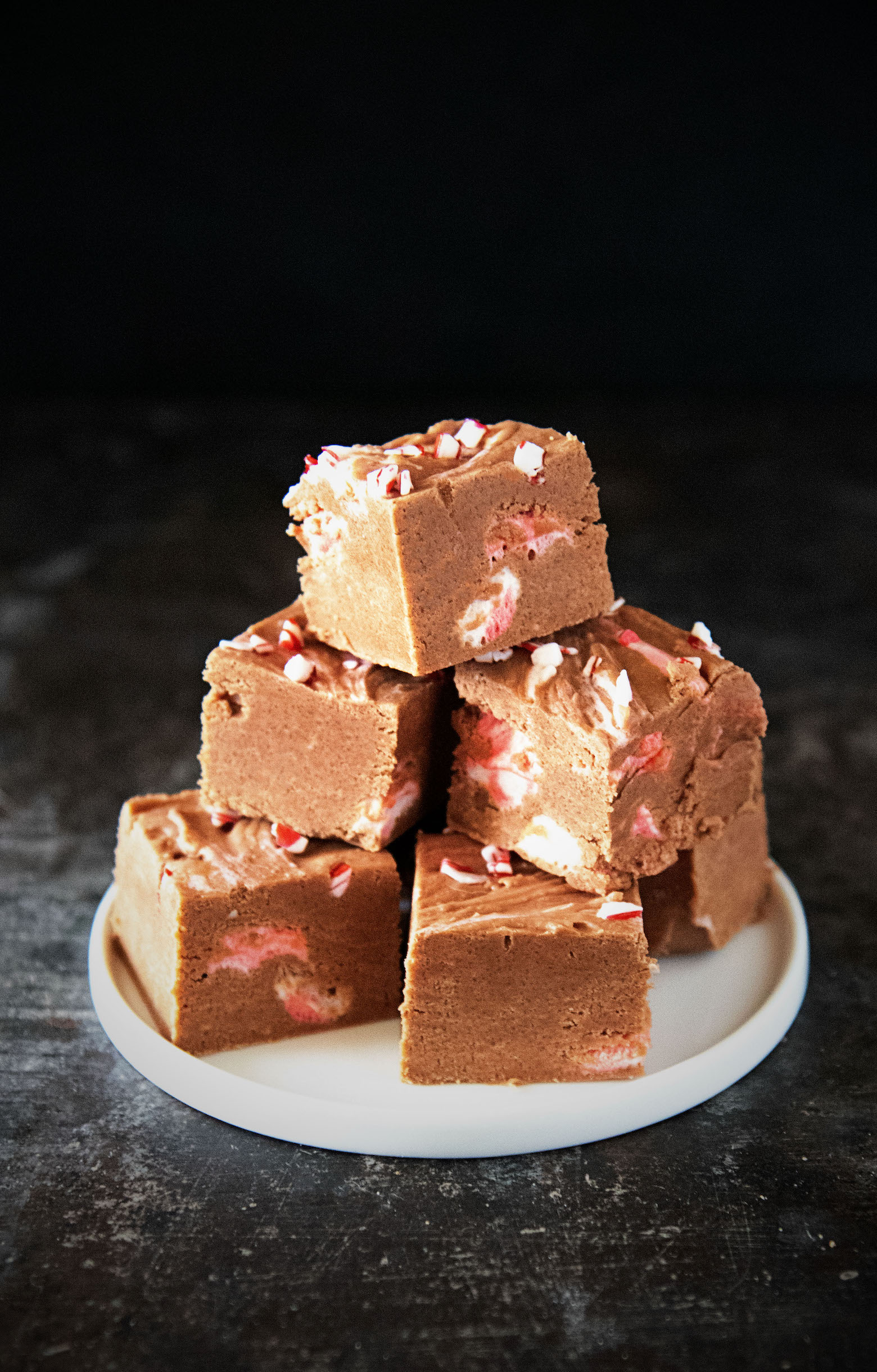 Spiked Peppermint Marshmallow Chocolate Fudge