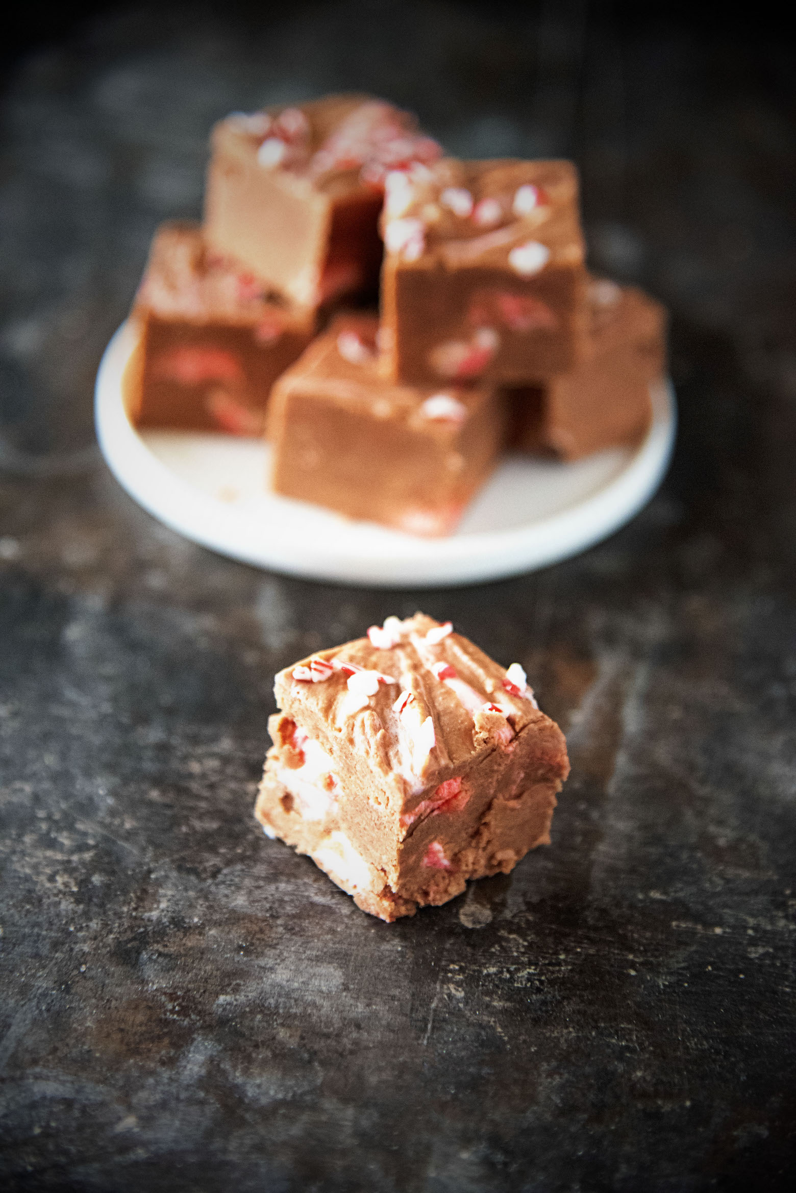 Spiked Peppermint Marshmallow Chocolate Fudge