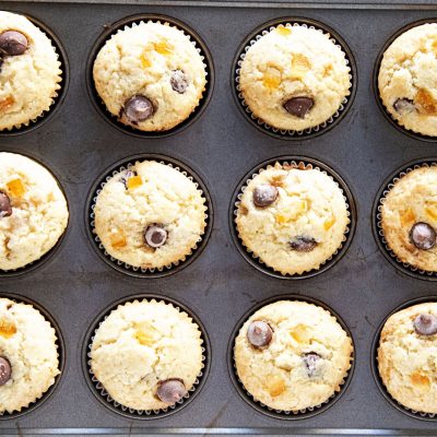 Chocolate Candied Orange Peel Sour Cream Muffins