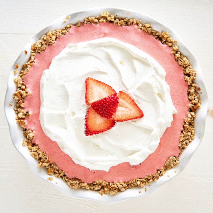 Strawberry Cream Cheese Pretzel Pie