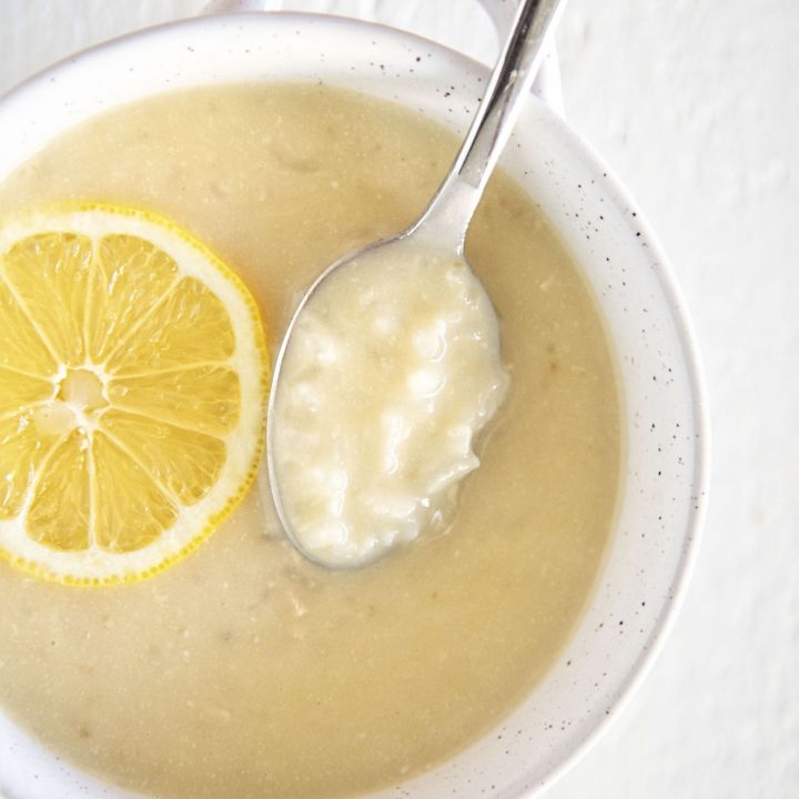 Vegetarian Avgolemono Soup