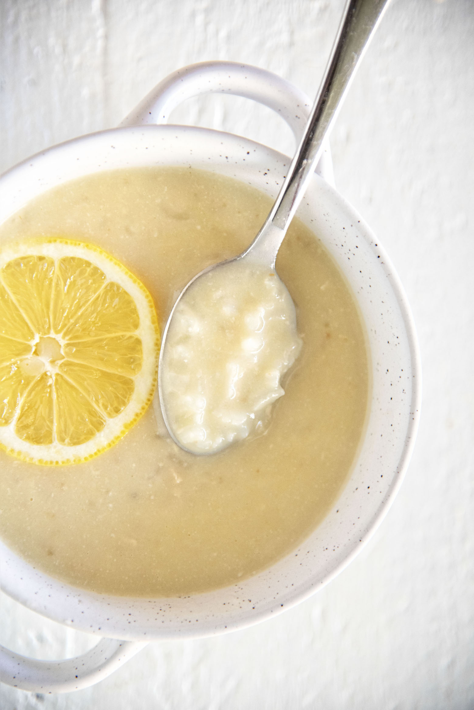 Vegetarian Avgolemono Soup 