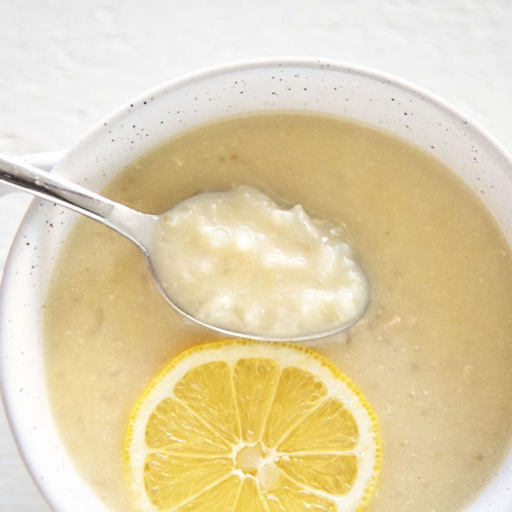 Vegetarian Avgolemono Soup 