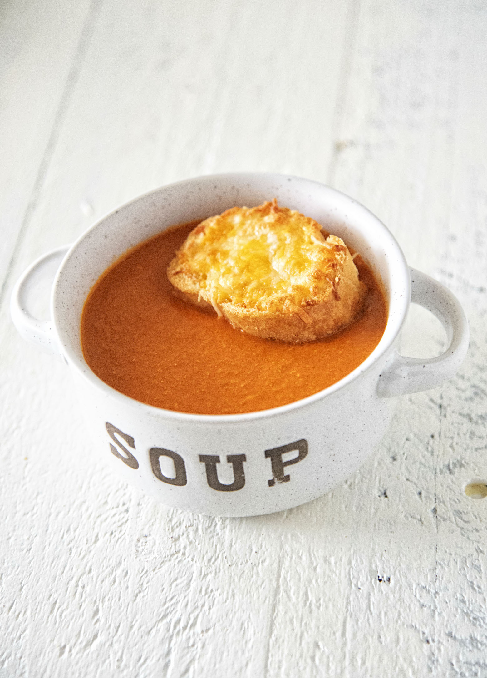 Vegetarian Tomato Cheddar Soup