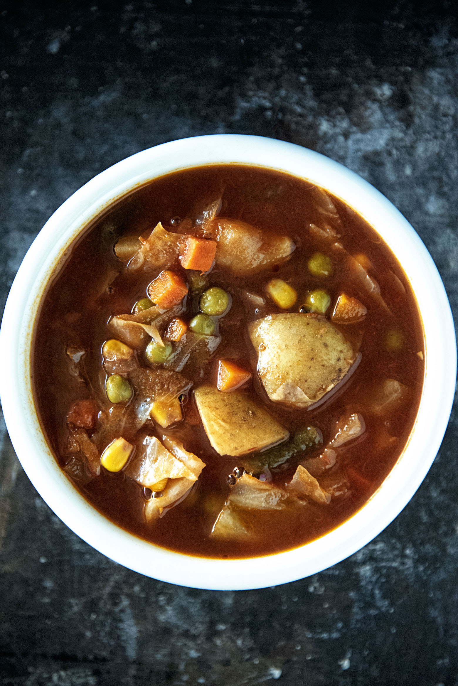 Vegetarian Vegetable No-Beef Soup