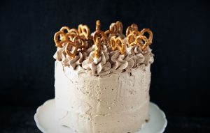 Chocolate Peanut Butter Stout Layer Cake