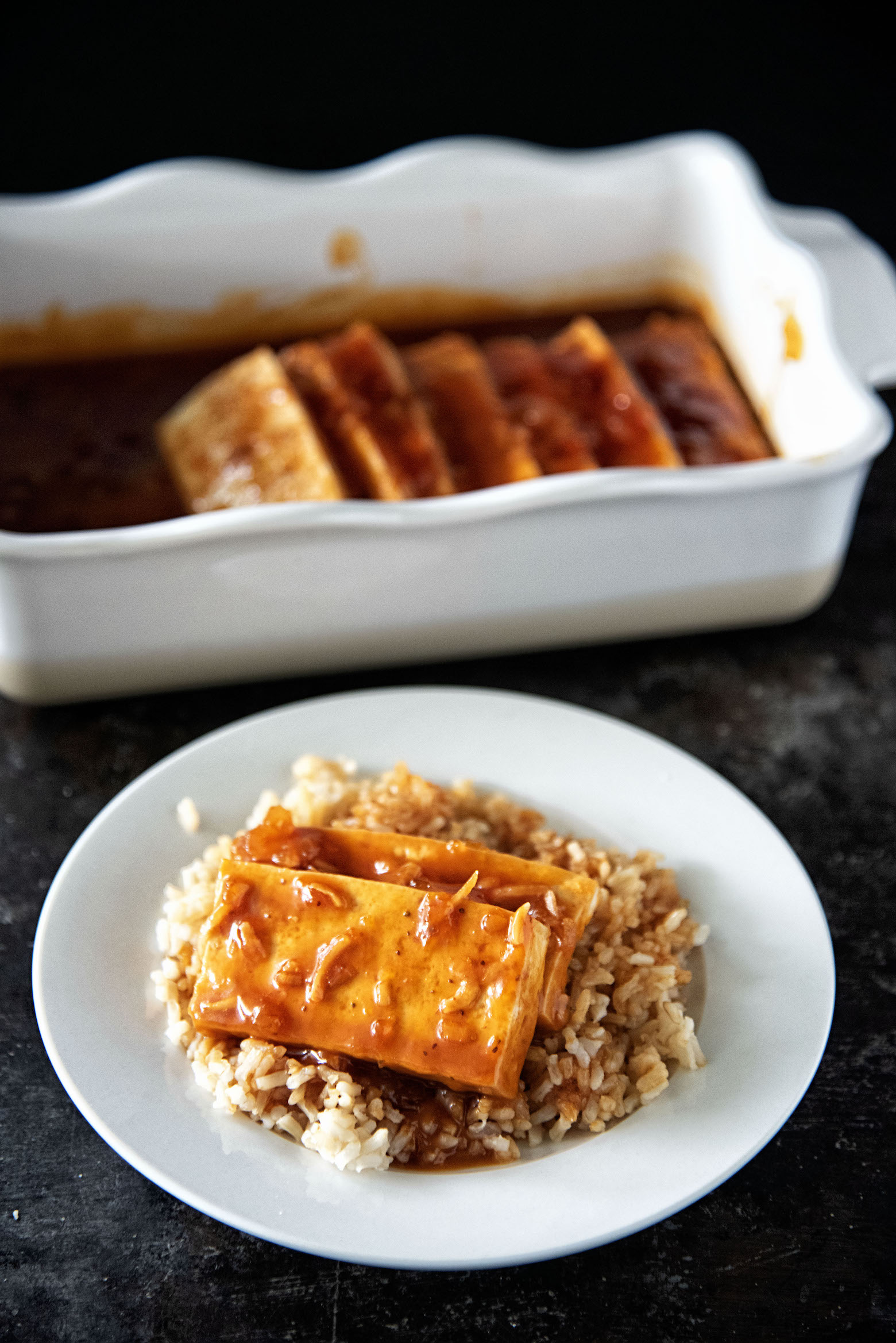 Easy Sweet Sour Apricot Tofu