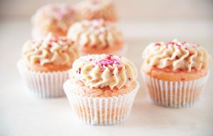 Strawberry Malted Milk Cupcakes