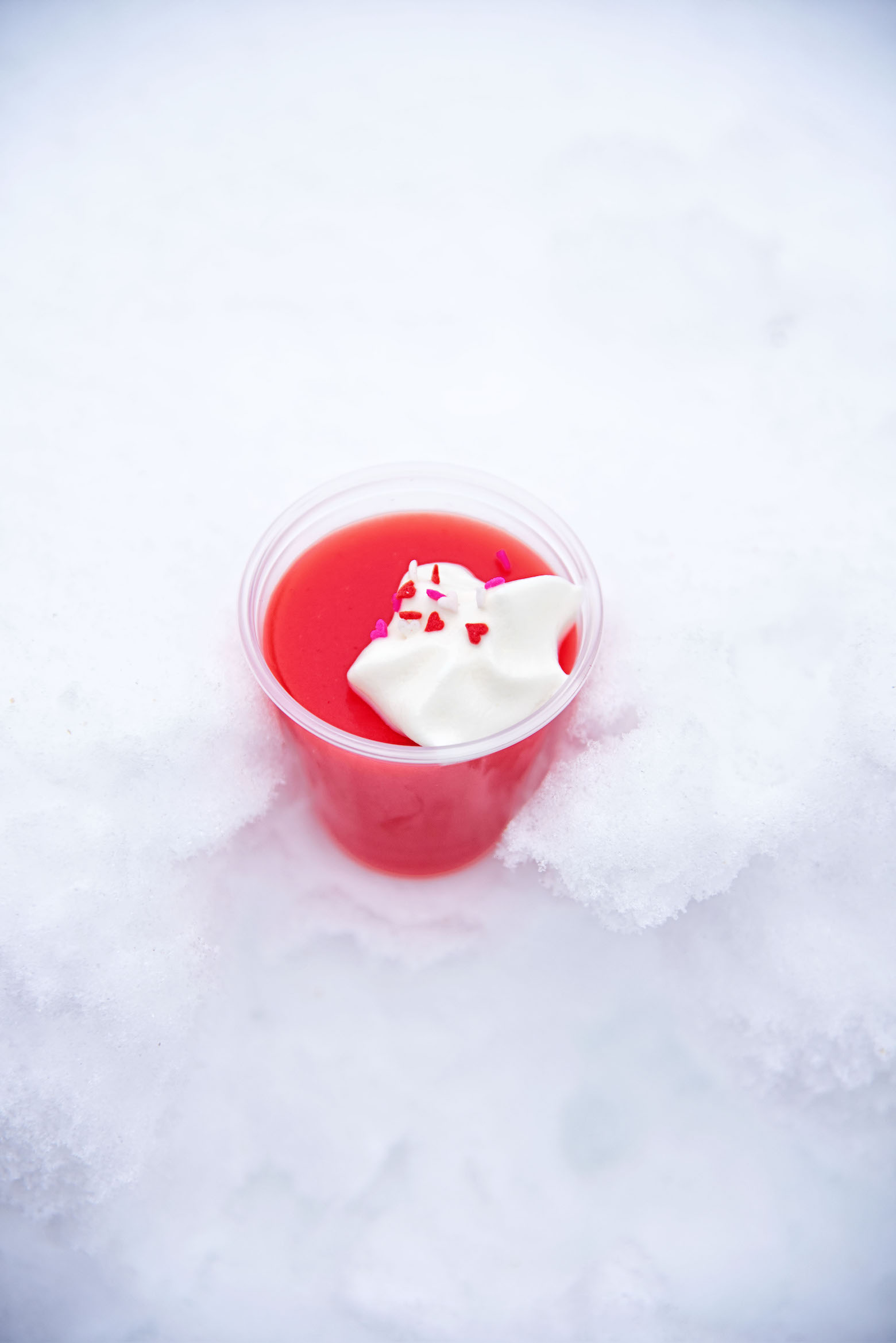 Strawberry Malted Milk Jell-O Shot 