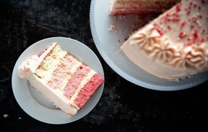 Vanilla Cheesecake Funfetti Pink Ombre Layer Cake
