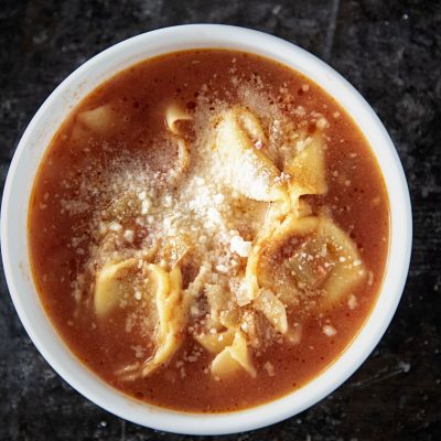 Cheese Tortellini Tomato Soup