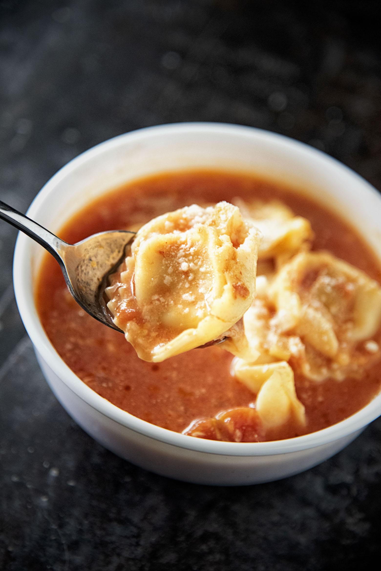 Cheese Tortellini Tomato Soup