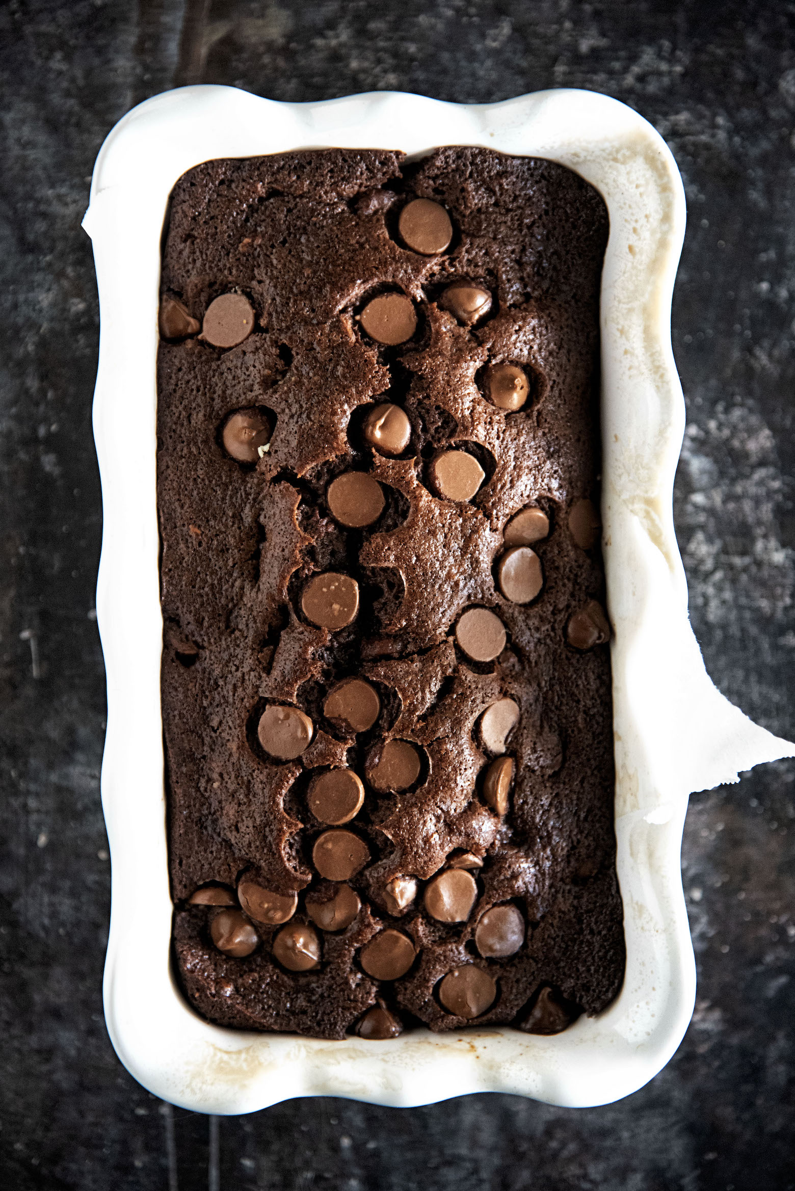 Chocolate Chocolate Chip Sourdough Banana Bread