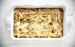 Creamsicle Crumb Topped Cinnamon Rolls