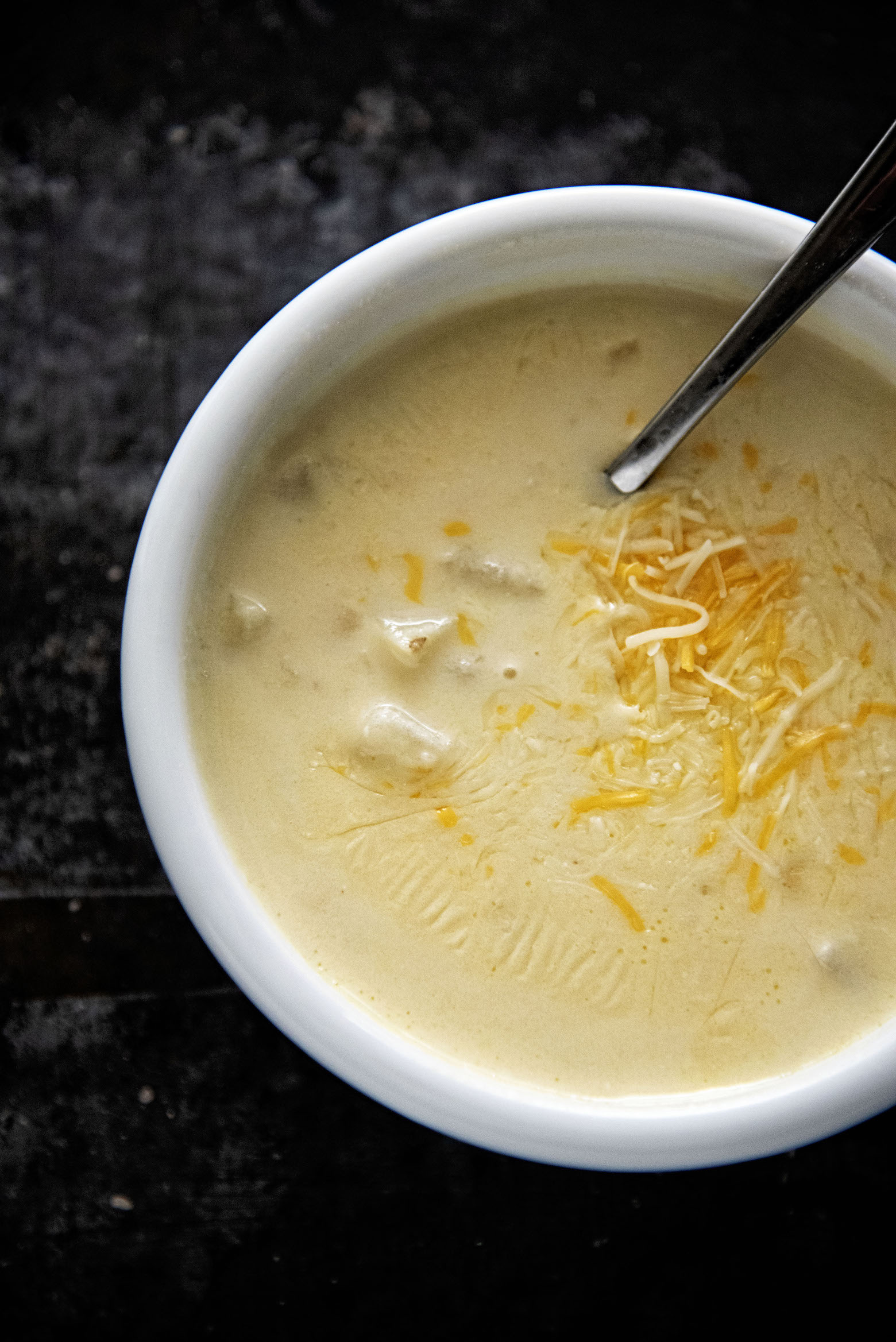 Potato Three Cheese Soup 