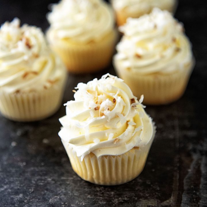 Key Lime Toasted Coconut Cupcakes 