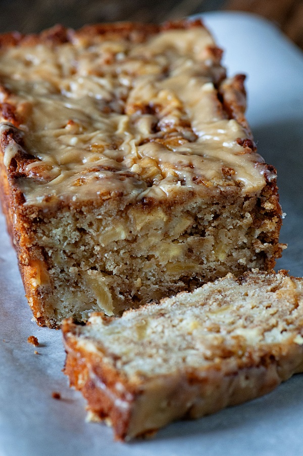 Salted Caramel Apple Fritter Bread