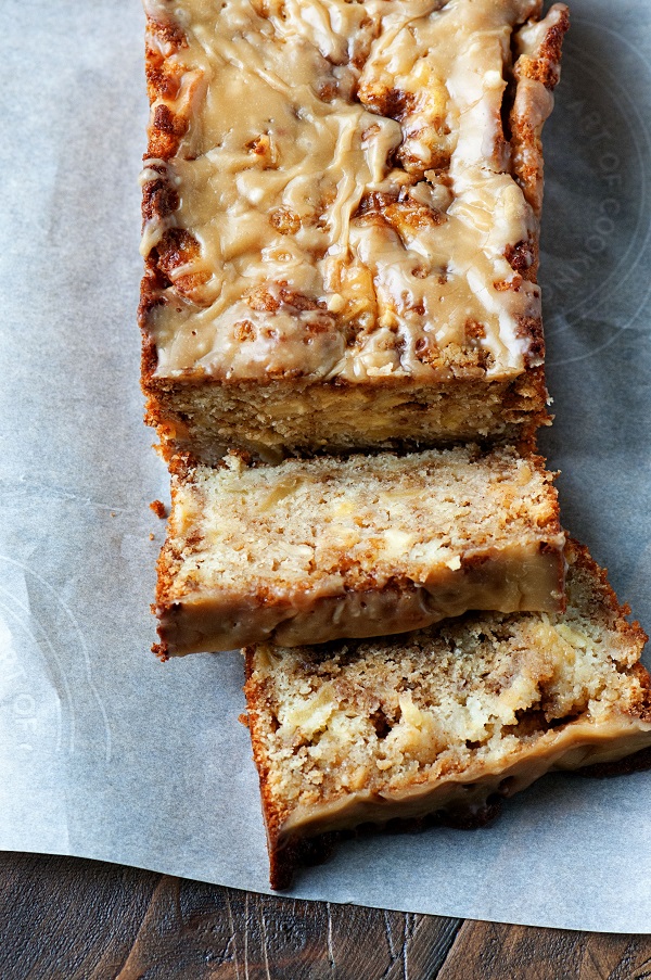 Salted Caramel Apple Fritter Bread