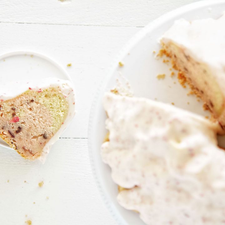 Strawberries and Cream Bundt Cake