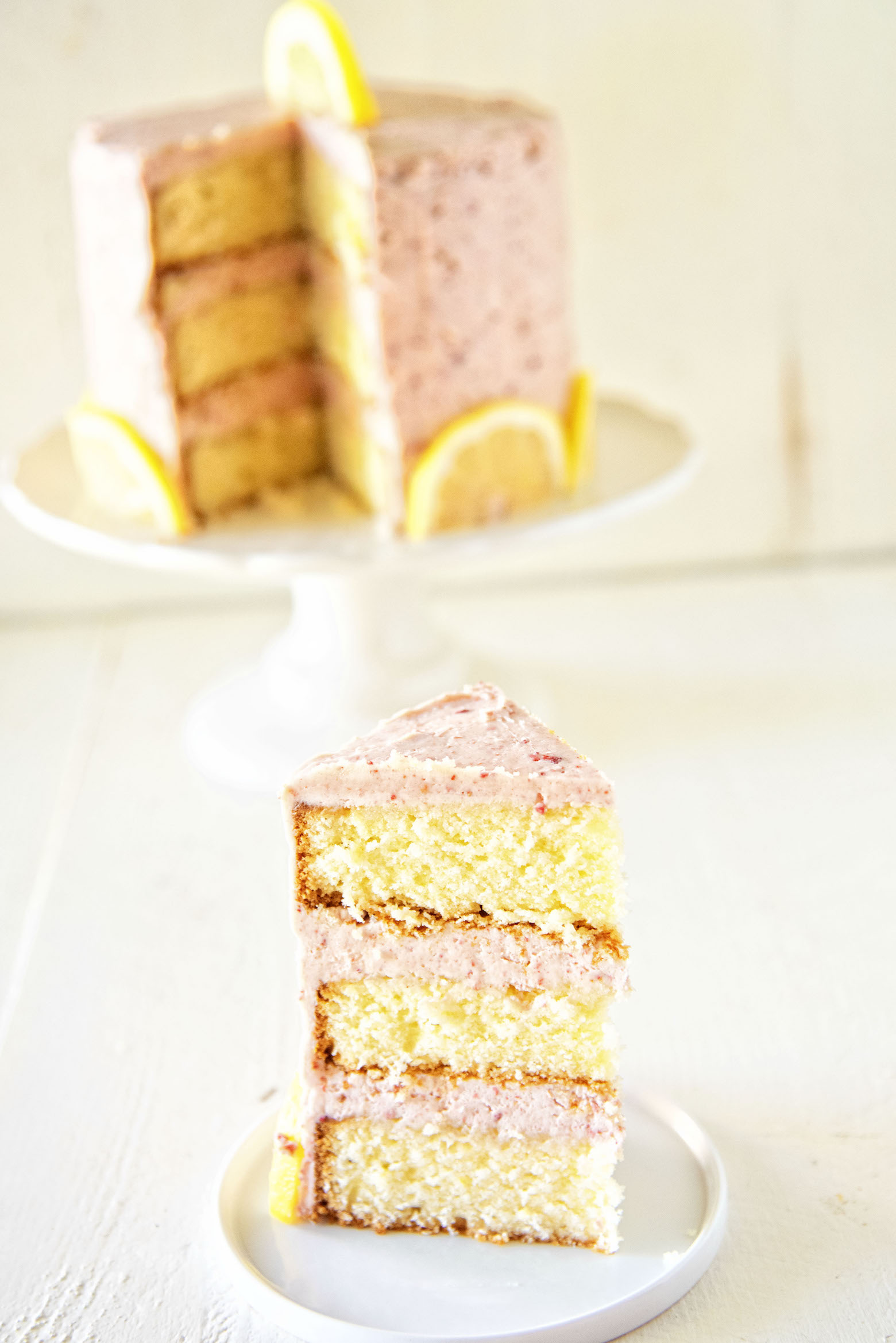 Strawberry Lemonade Layer Cake 