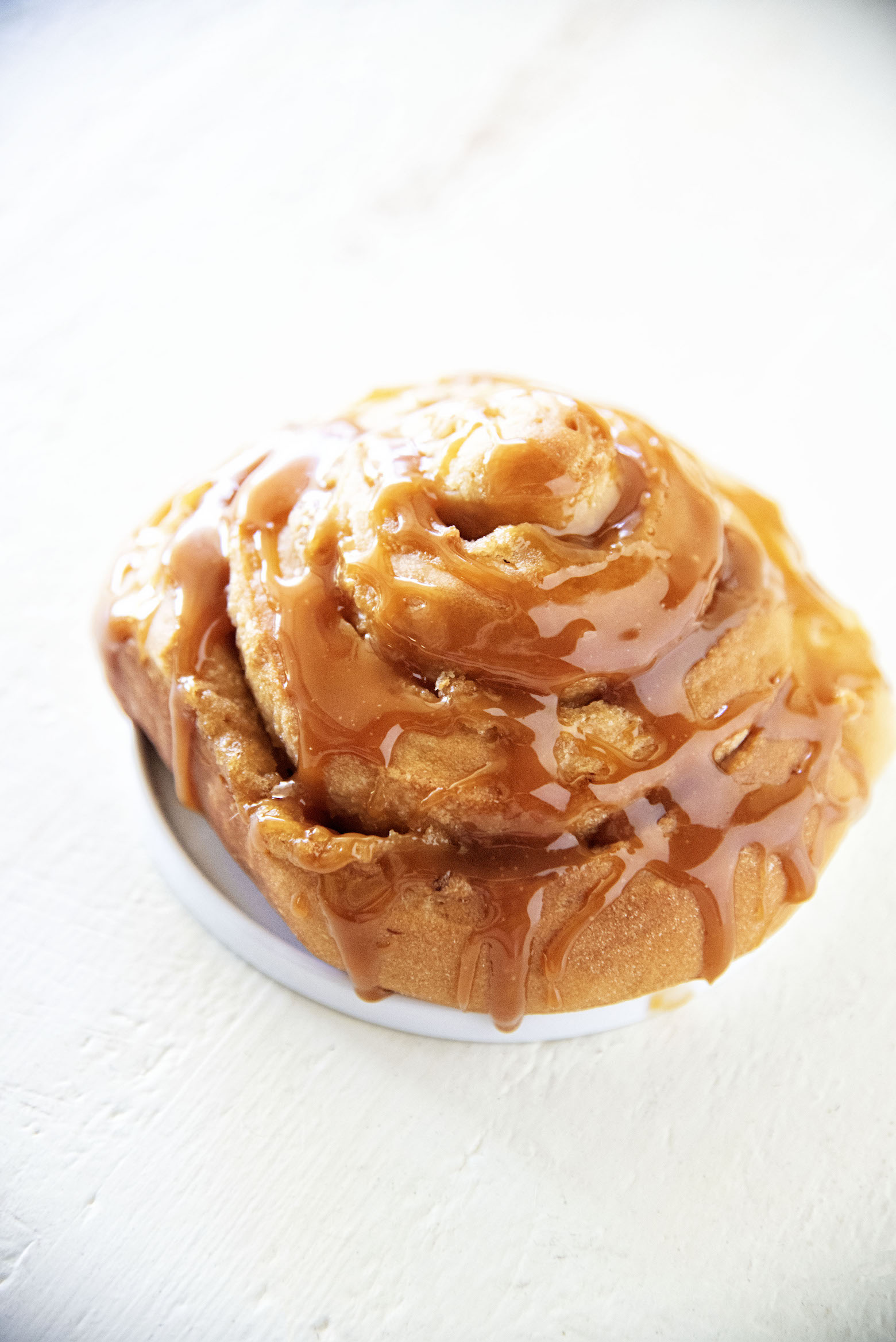 Bourbon Brown Sugar Caramel Peach Sweet Rolls