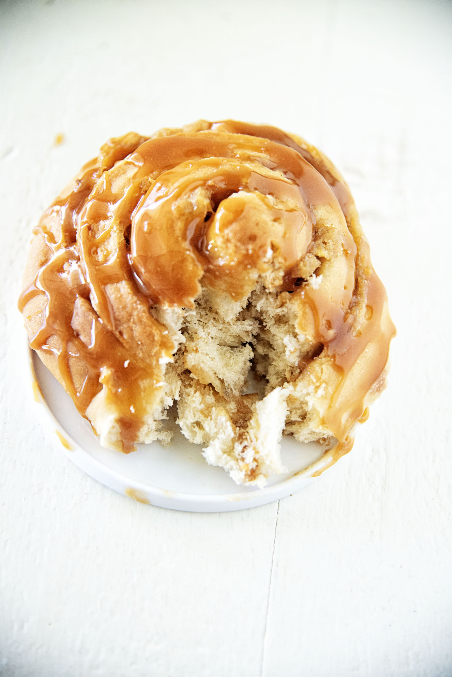 Bourbon Brown Sugar Caramel Peach Sweet Rolls