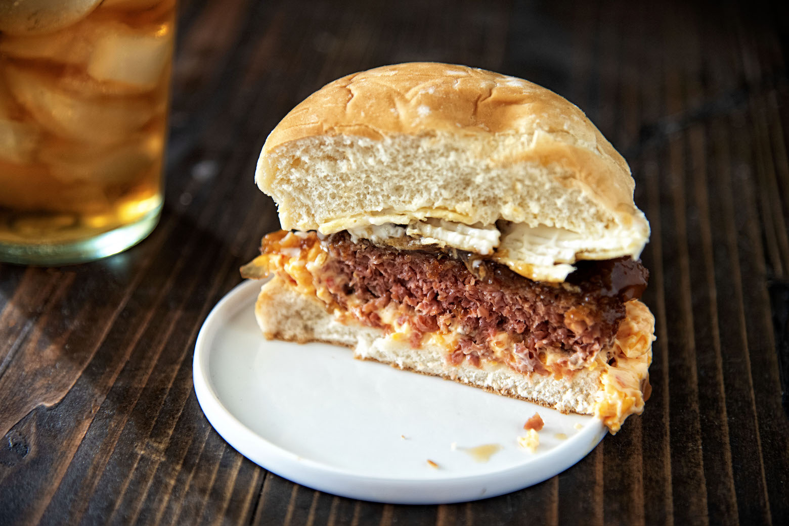 Peach Sweet Tea Southern Veggie Burger 