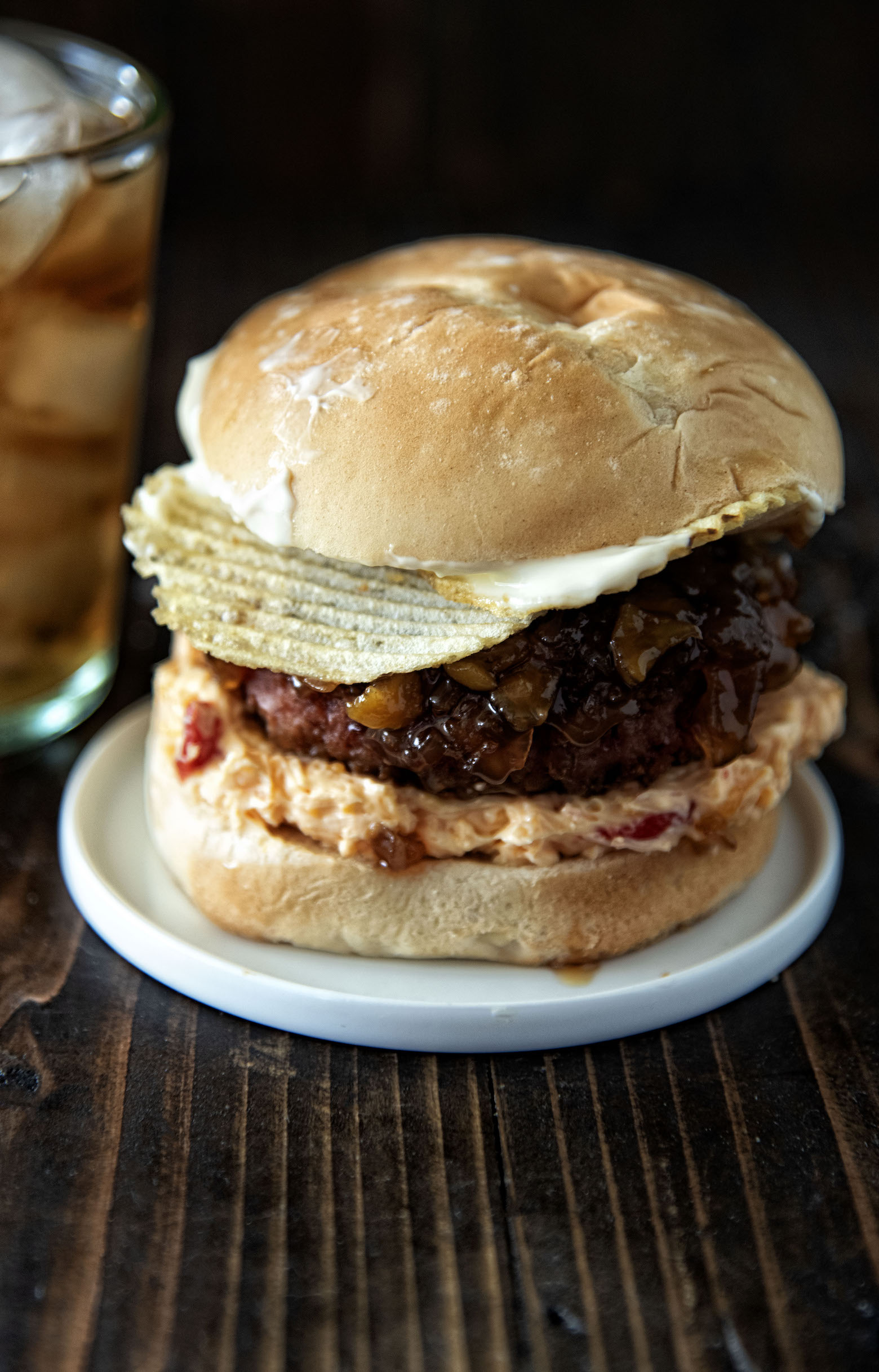 Peach Sweet Tea Southern Veggie Burger 