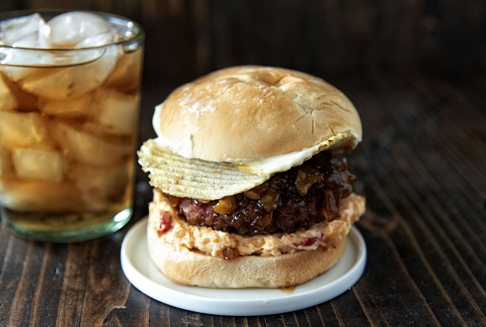 Peach Sweet Tea Southern Veggie Burger 