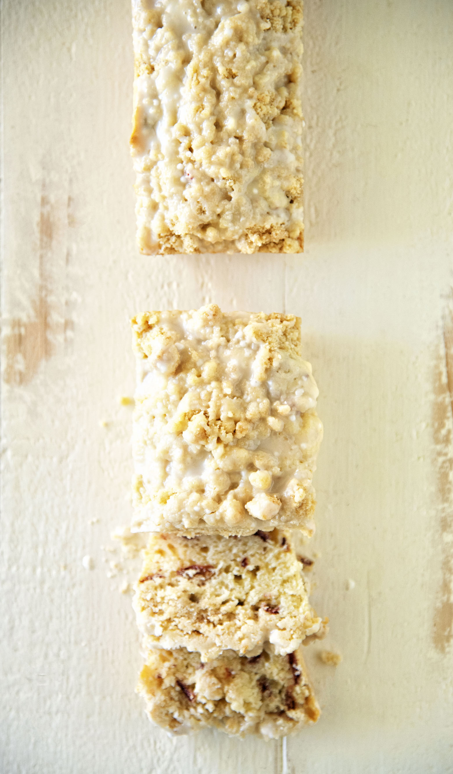 Strawberry Lemonade Crumb Cake overhead shot