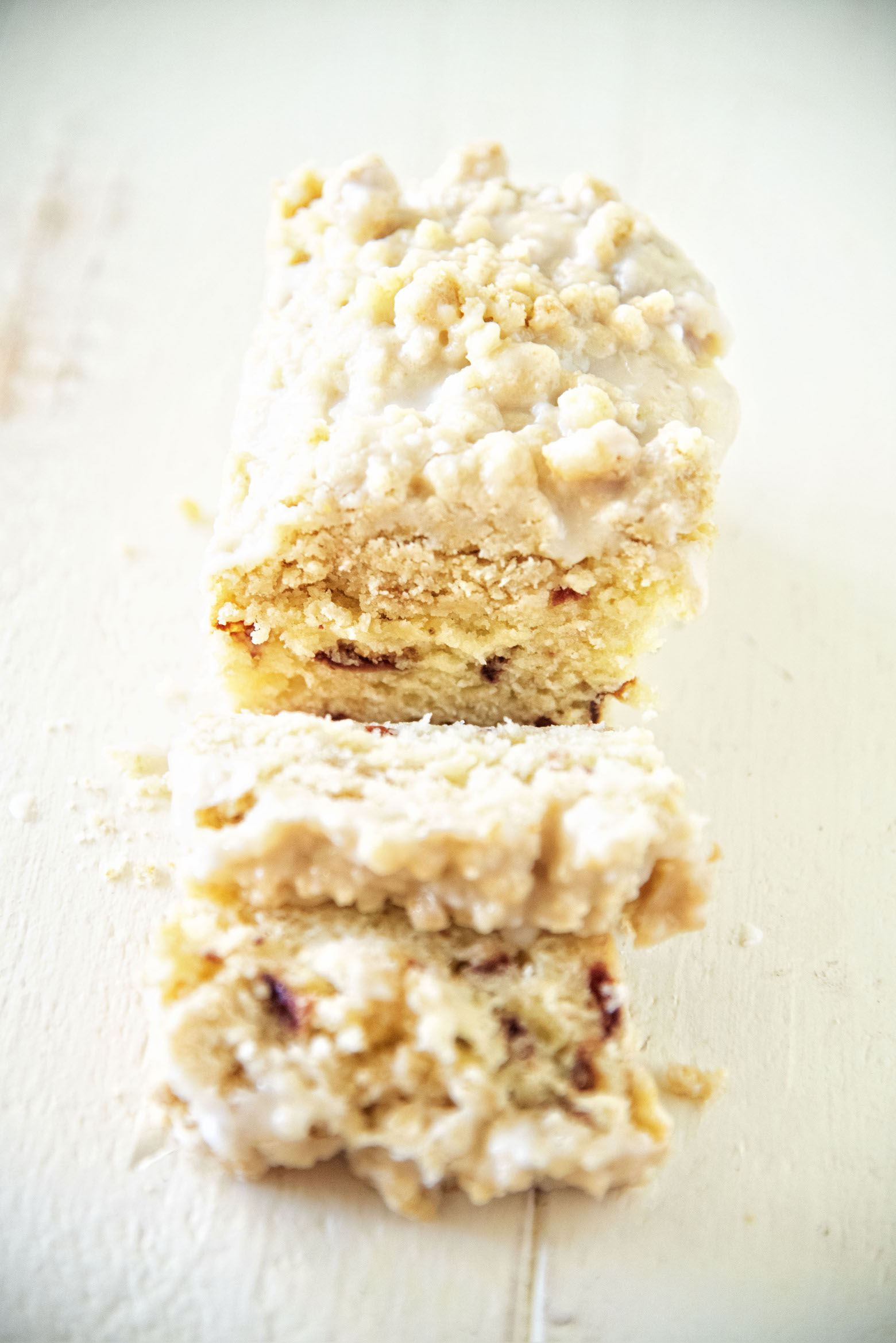 Strawberry Lemonade Crumb Cake sliced