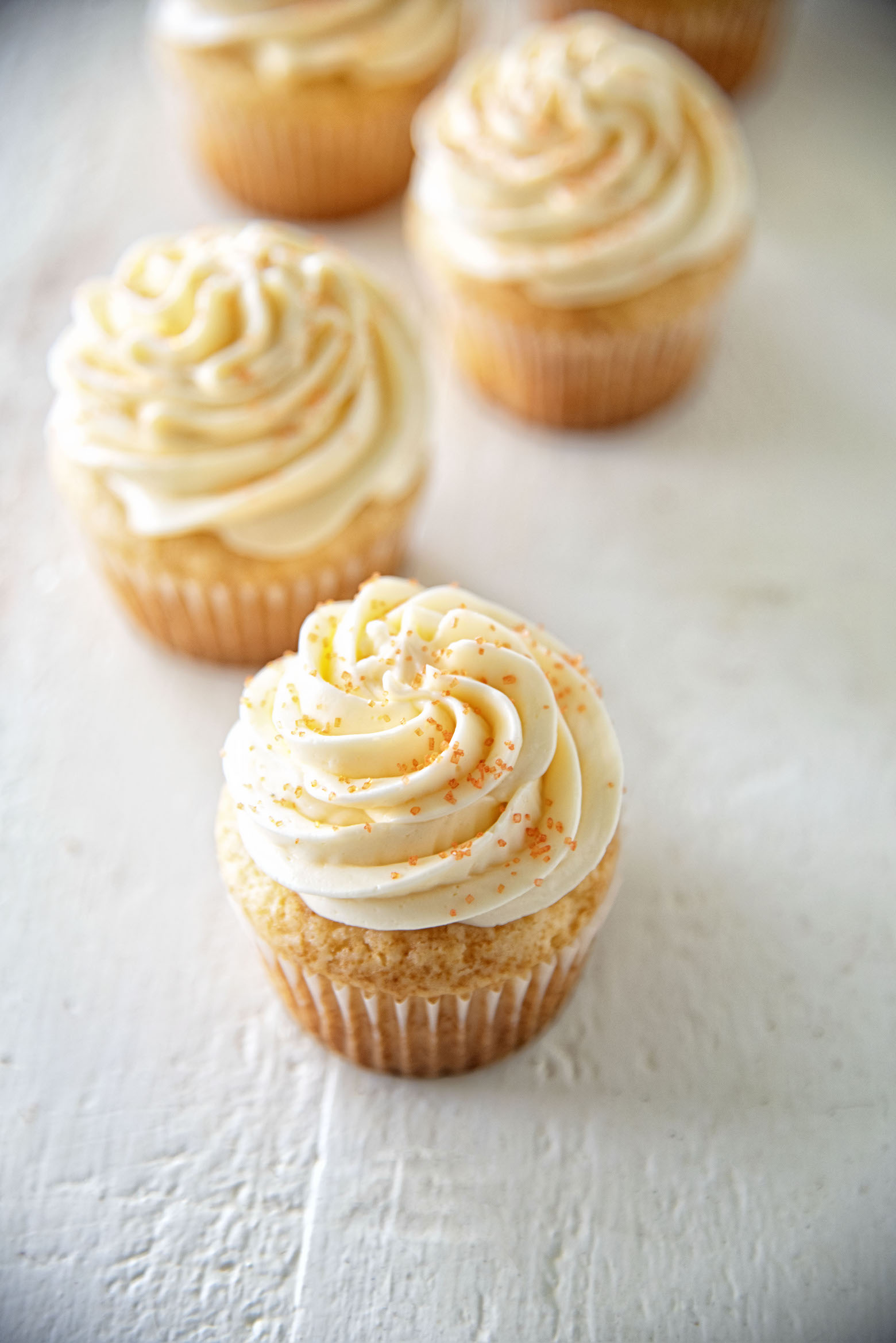 Orange Sherbet Cupcakes