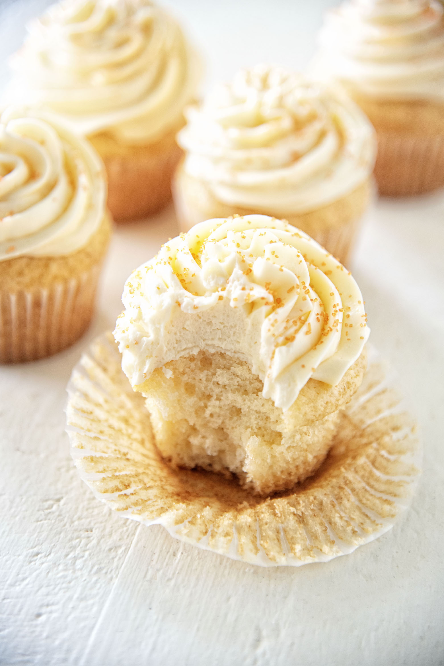 Orange Sherbet Cupcakes