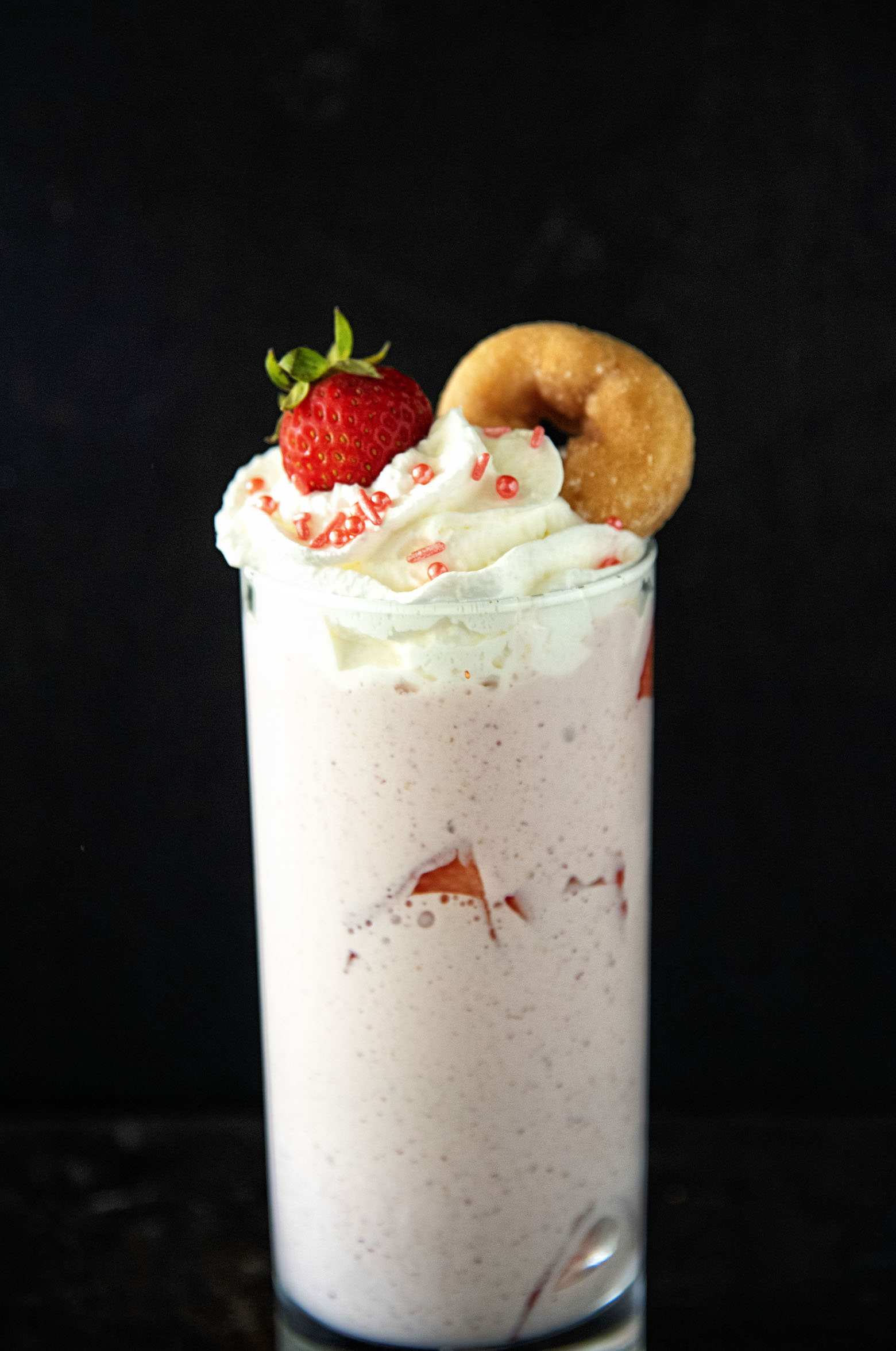 Glazed Donut Strawberry Shortcake Boozy Milkshake 