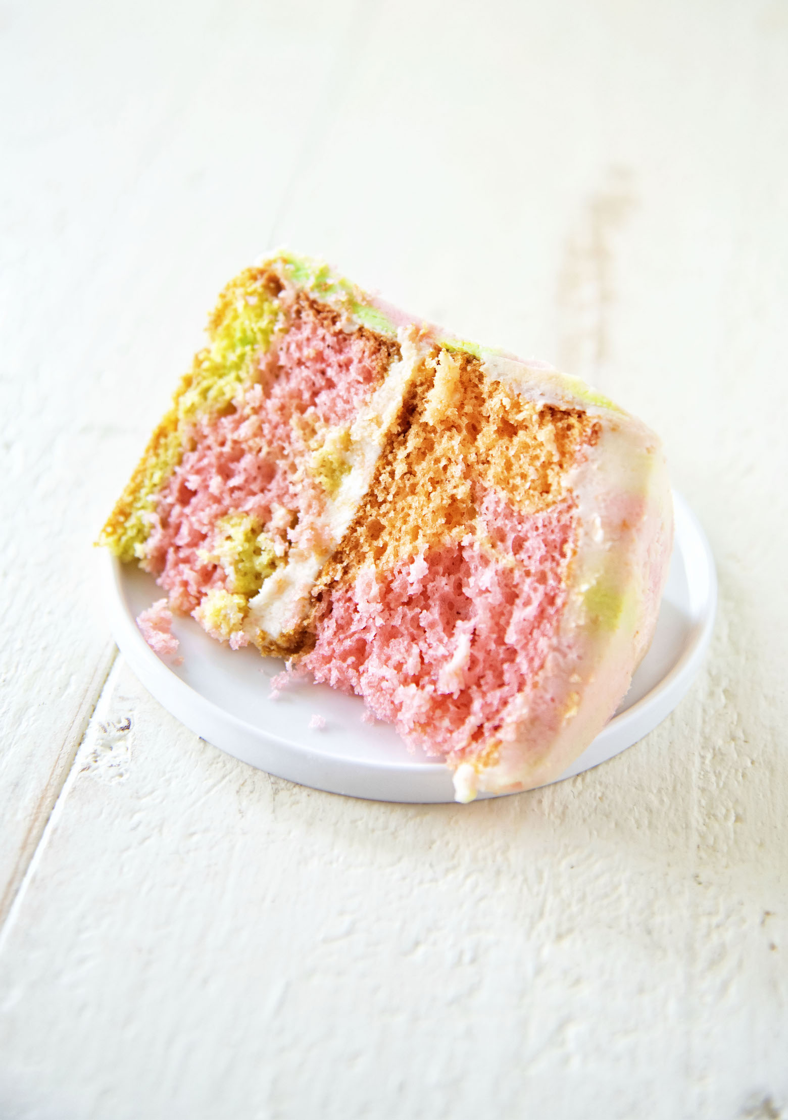 Rainbow Sherbet Layer Cake