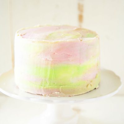 Rainbow Sherbet Layer Cake #SummerDessertWeek