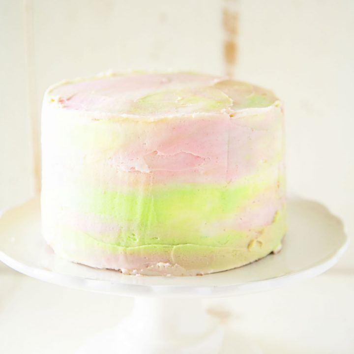 Rainbow Sherbet Layer Cake