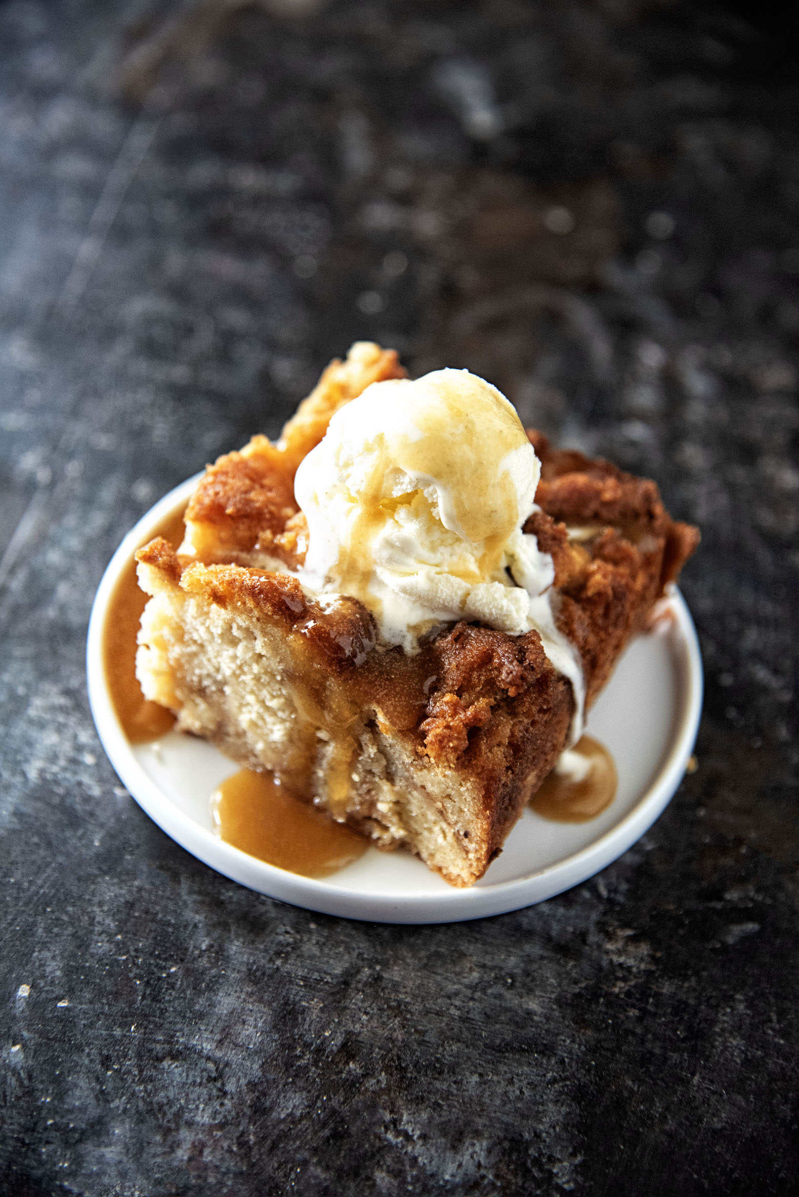 Apple Cider Donut Bread Pudding 