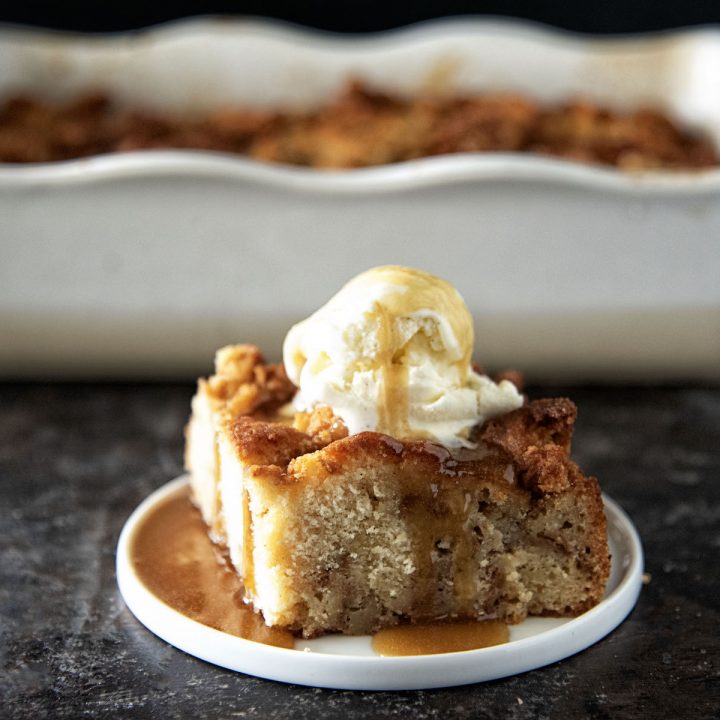 Apple Cider Donut Bread Pudding