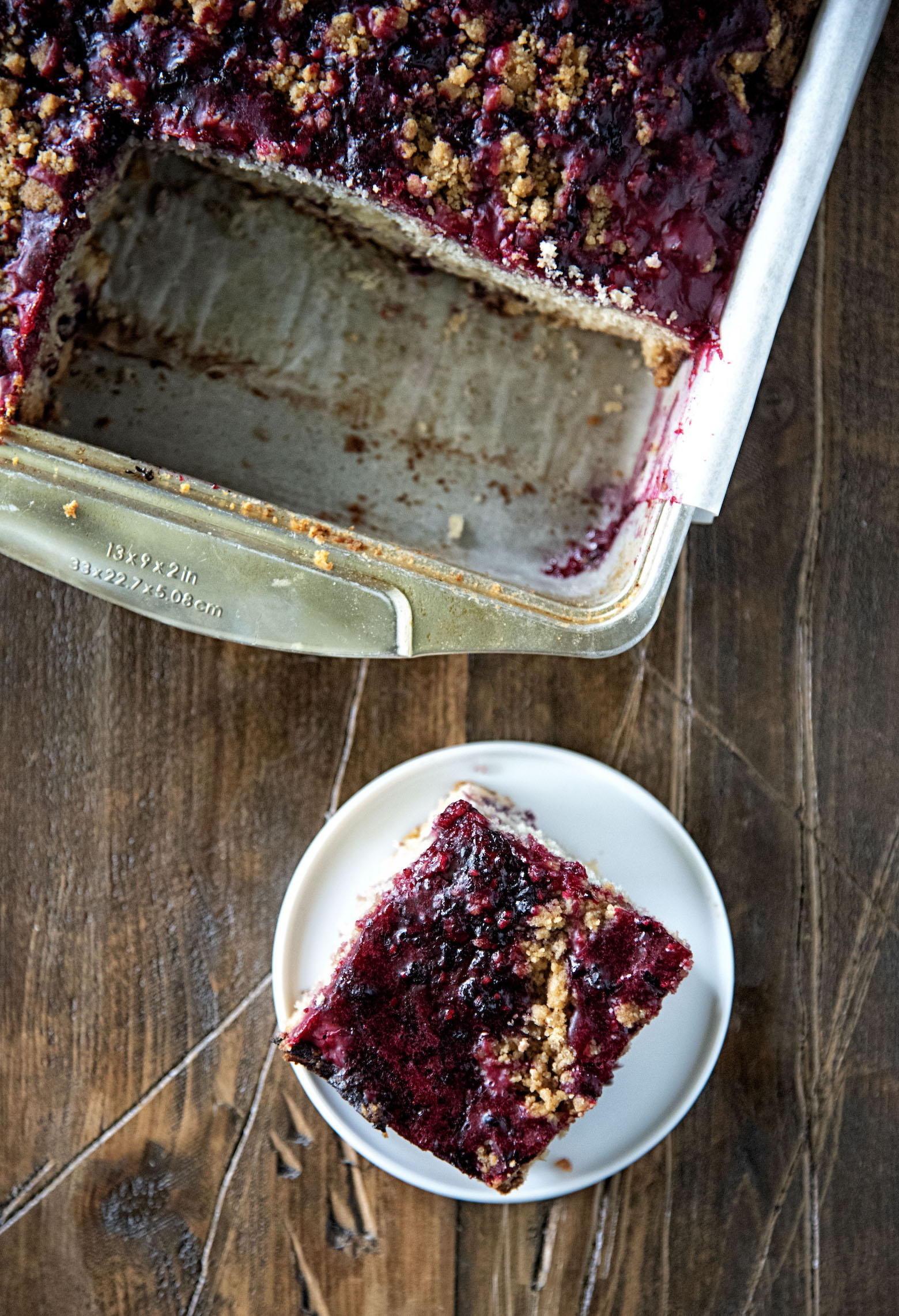 Blackberry Brown Butter Crumb Coffee Cake 