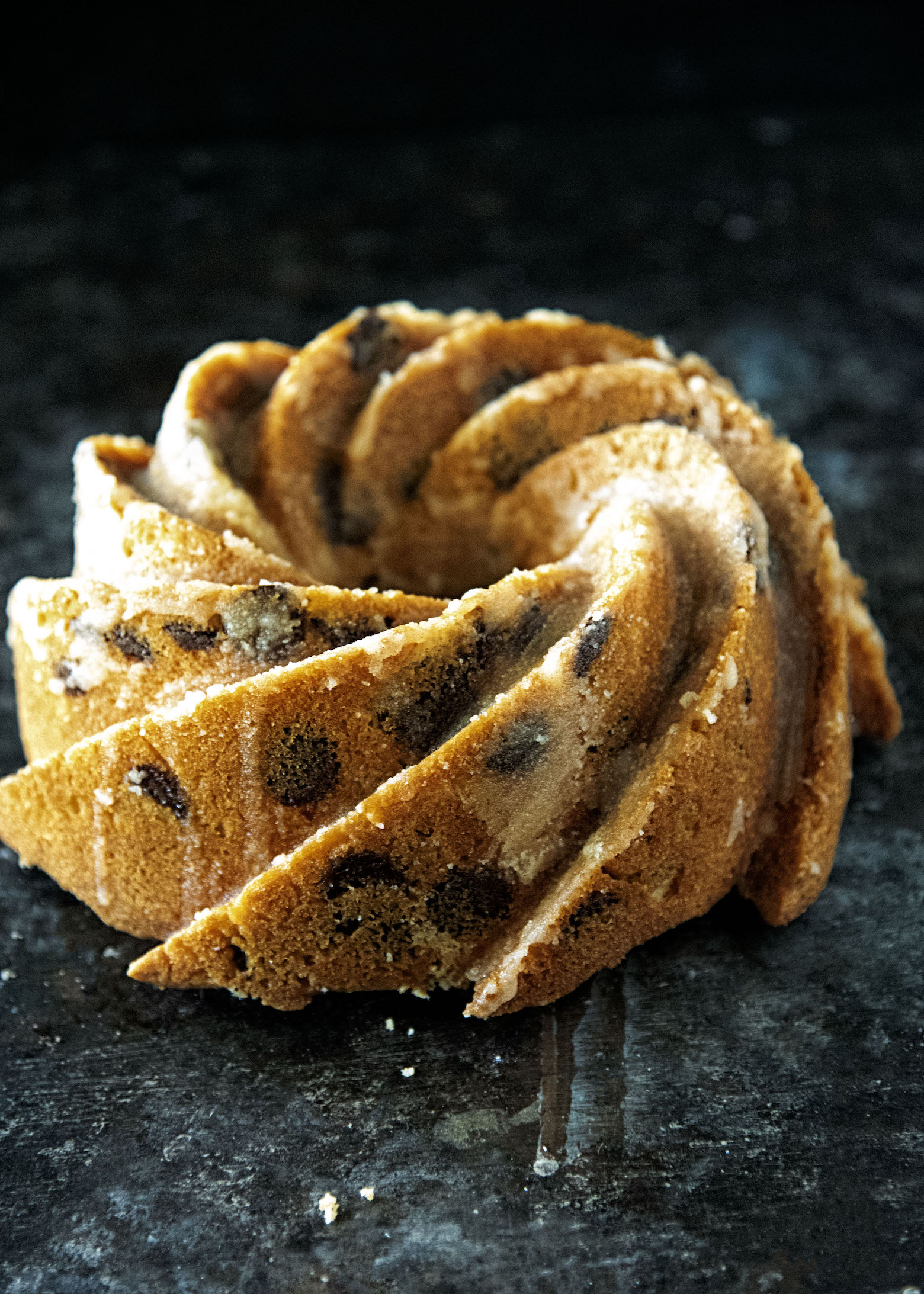 Bourbon Brown Butter Chocolate Chip Cake 