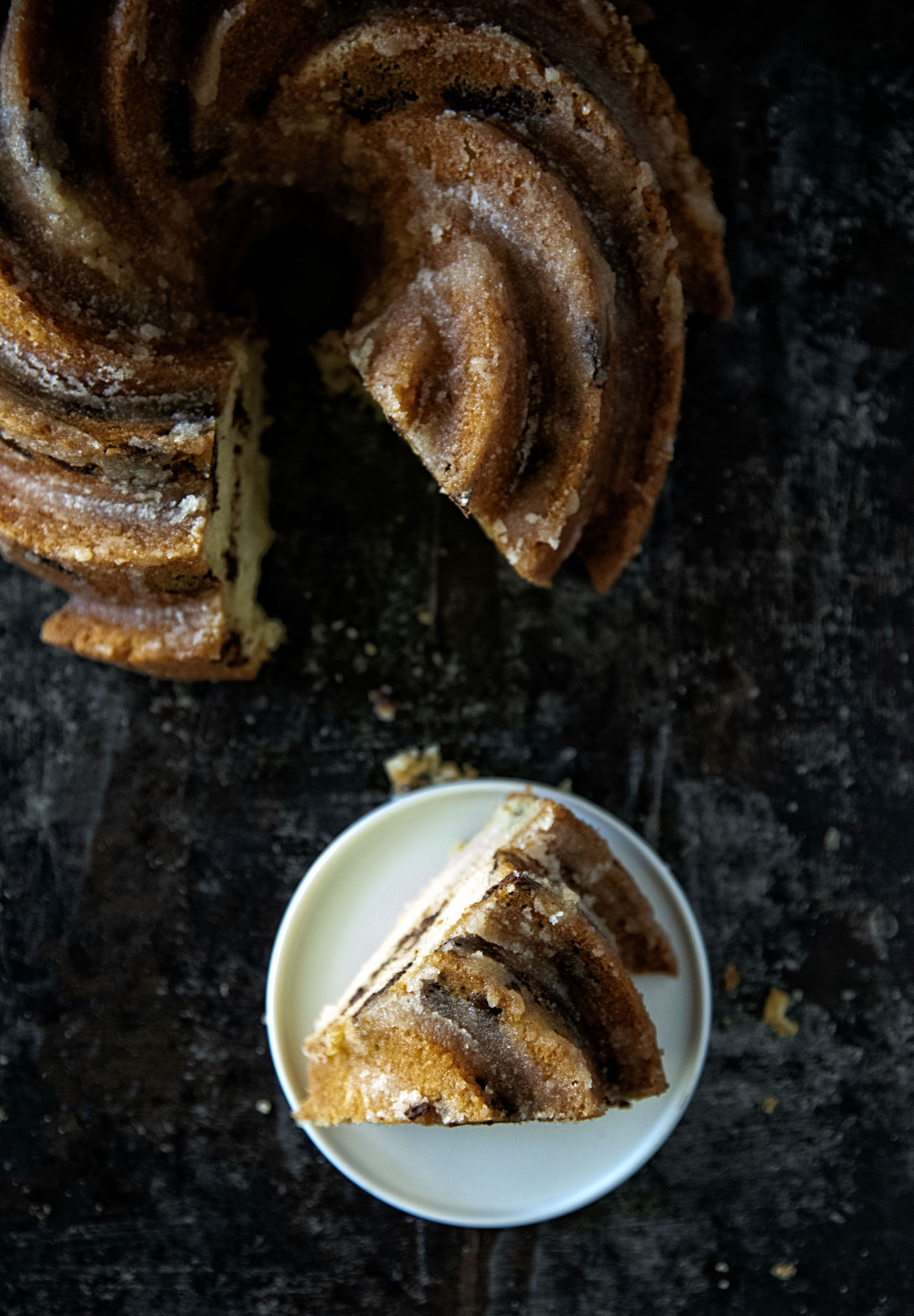 Bourbon Brown Butter Chocolate Chip Cake 