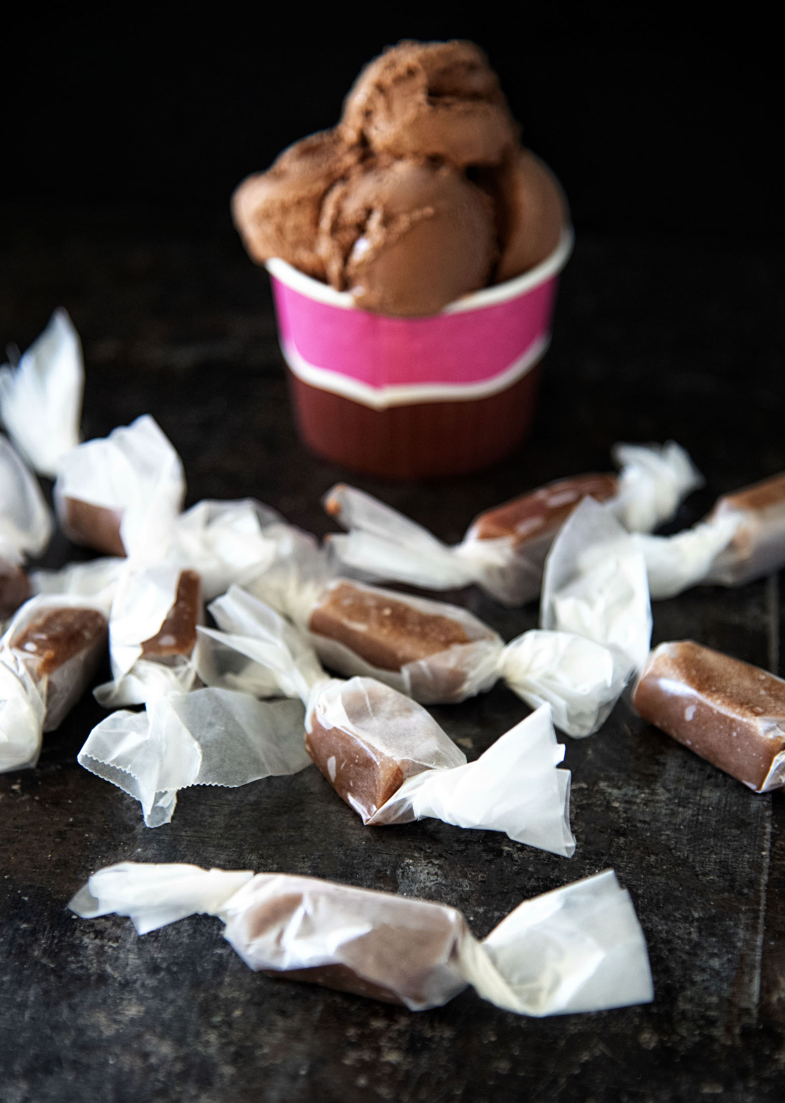 Chocolate Ice Cream Caramels 