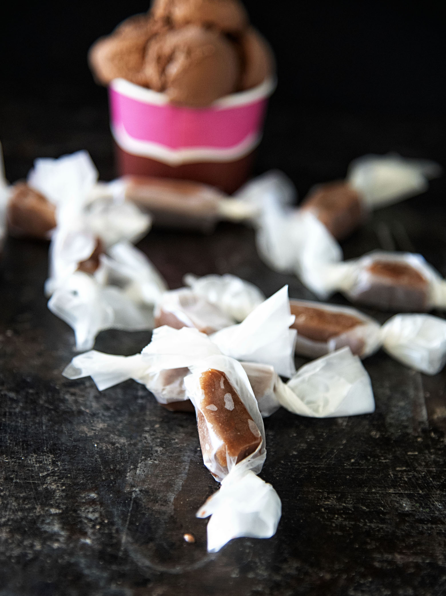 Chocolate Ice Cream Caramels 