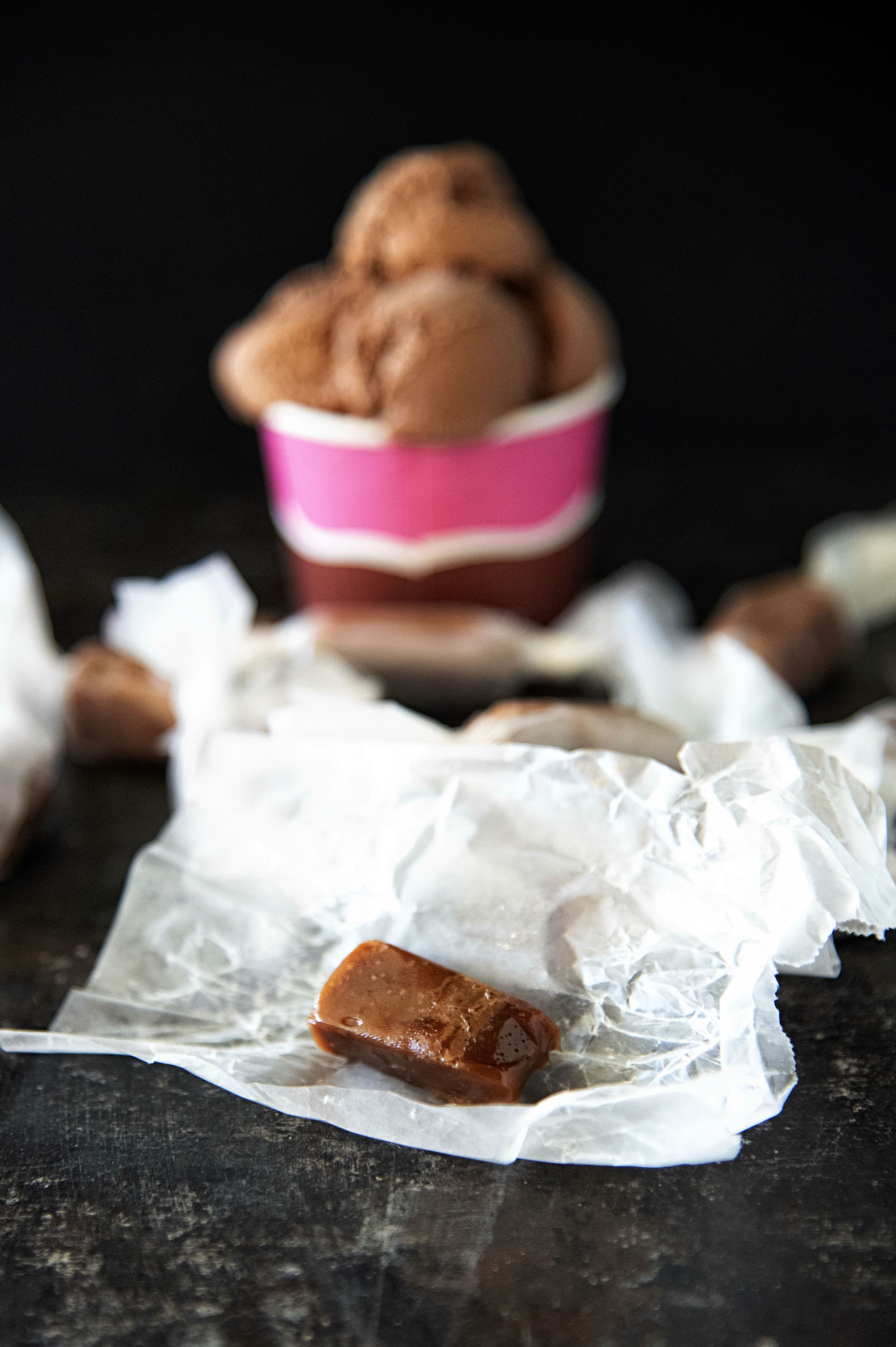 Chocolate Ice Cream Caramels 