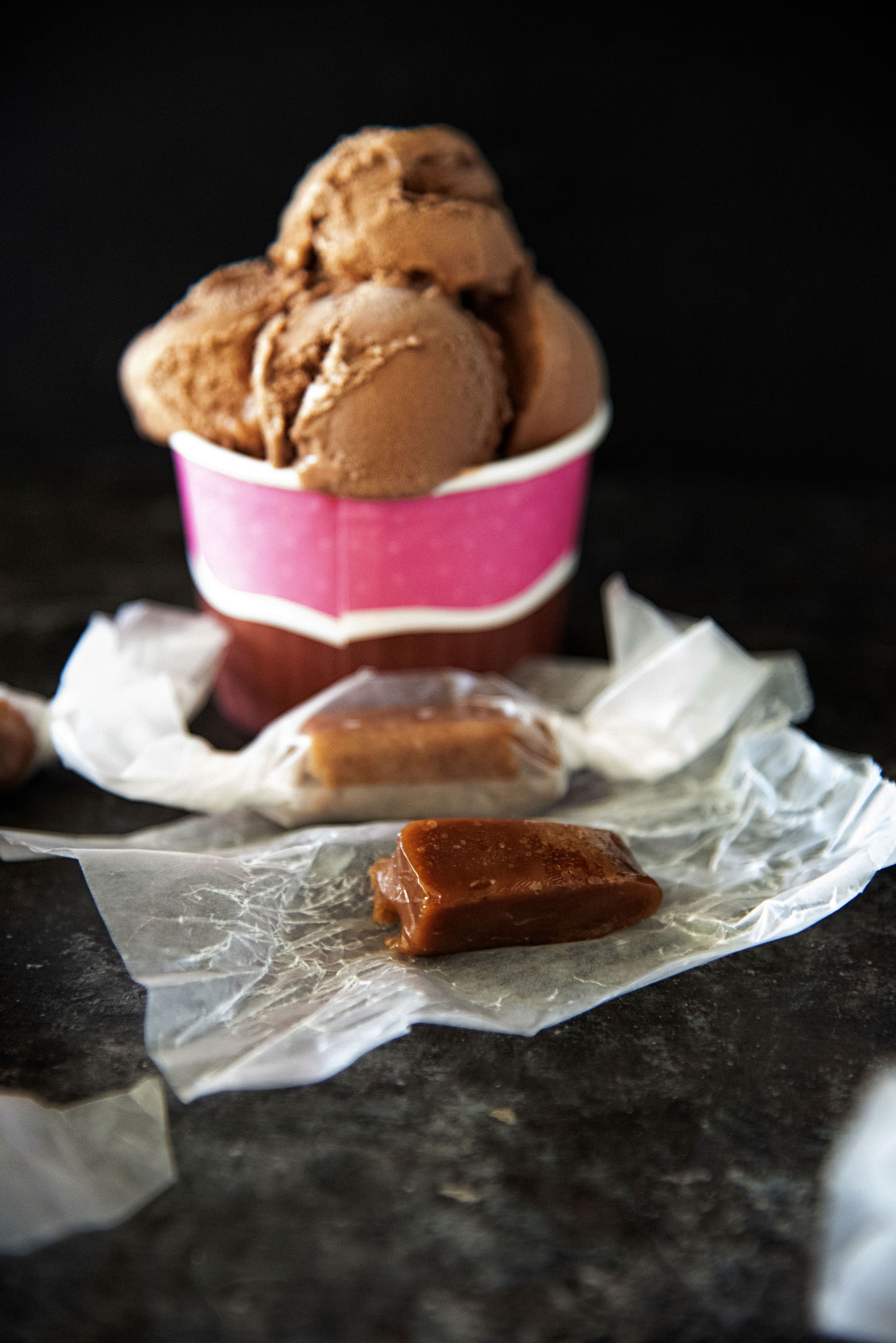 Chocolate Ice Cream Caramels 