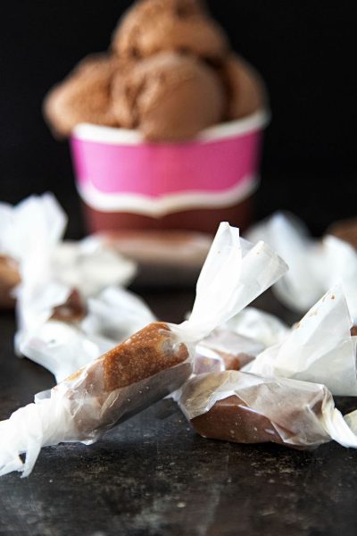 Chocolate Ice Cream Caramels