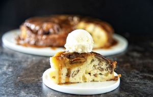 Whiskey Pecan Upside Down Cake