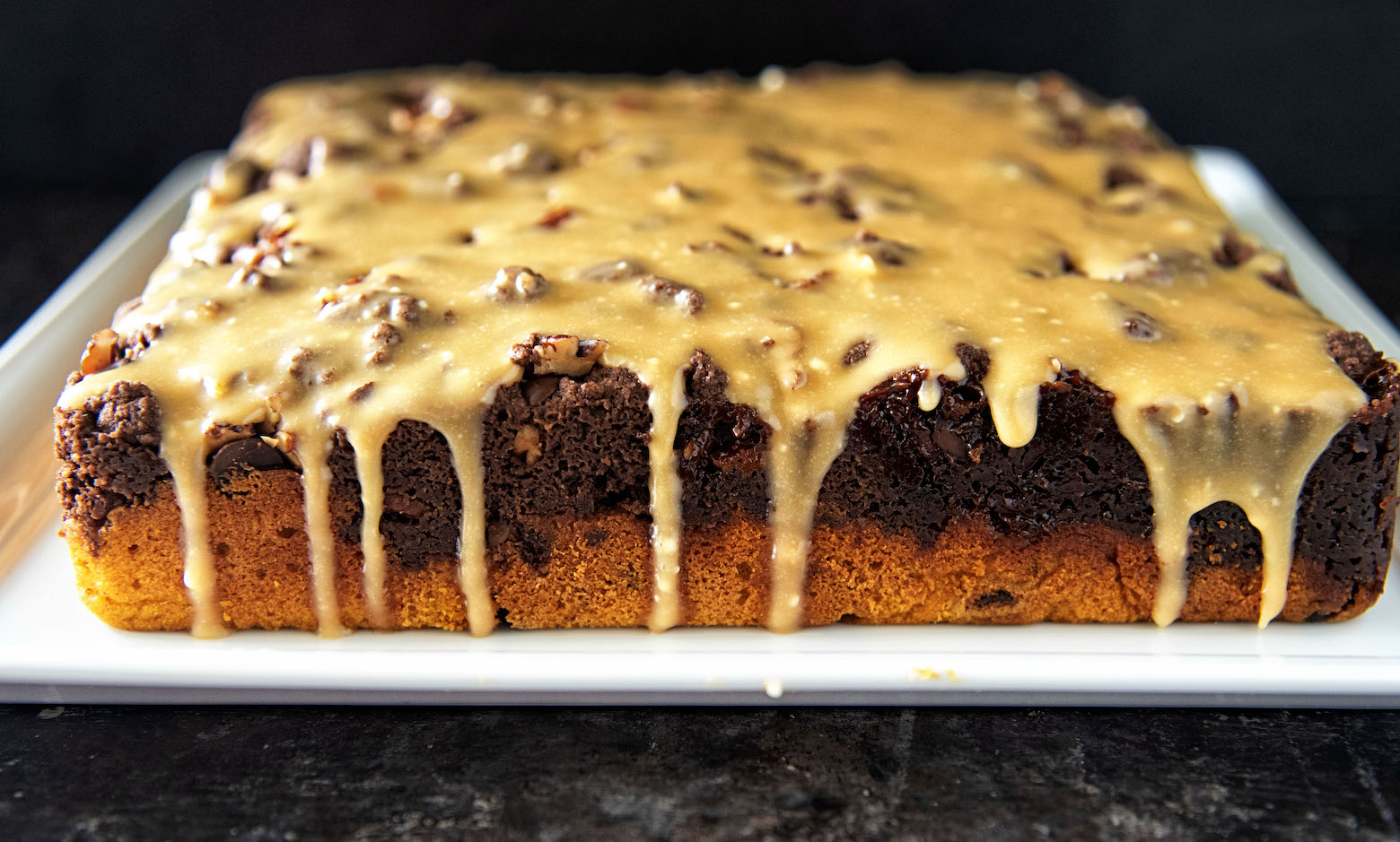 Caramel Turtle Pumpkin Crumb Cake 